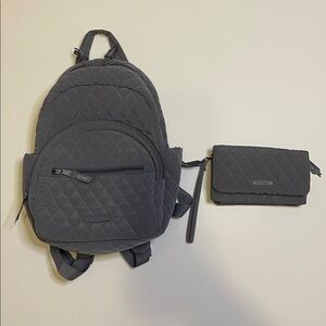 Vera Bradley Small Quilted Backpack and Wallet